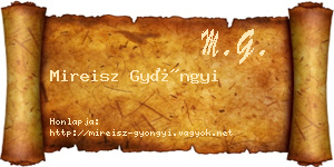 Mireisz Gyöngyi névjegykártya